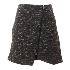 🌺 Sam Edelman Space Dye Charcoal Gray Zipper Front Mini Skirt Size 4